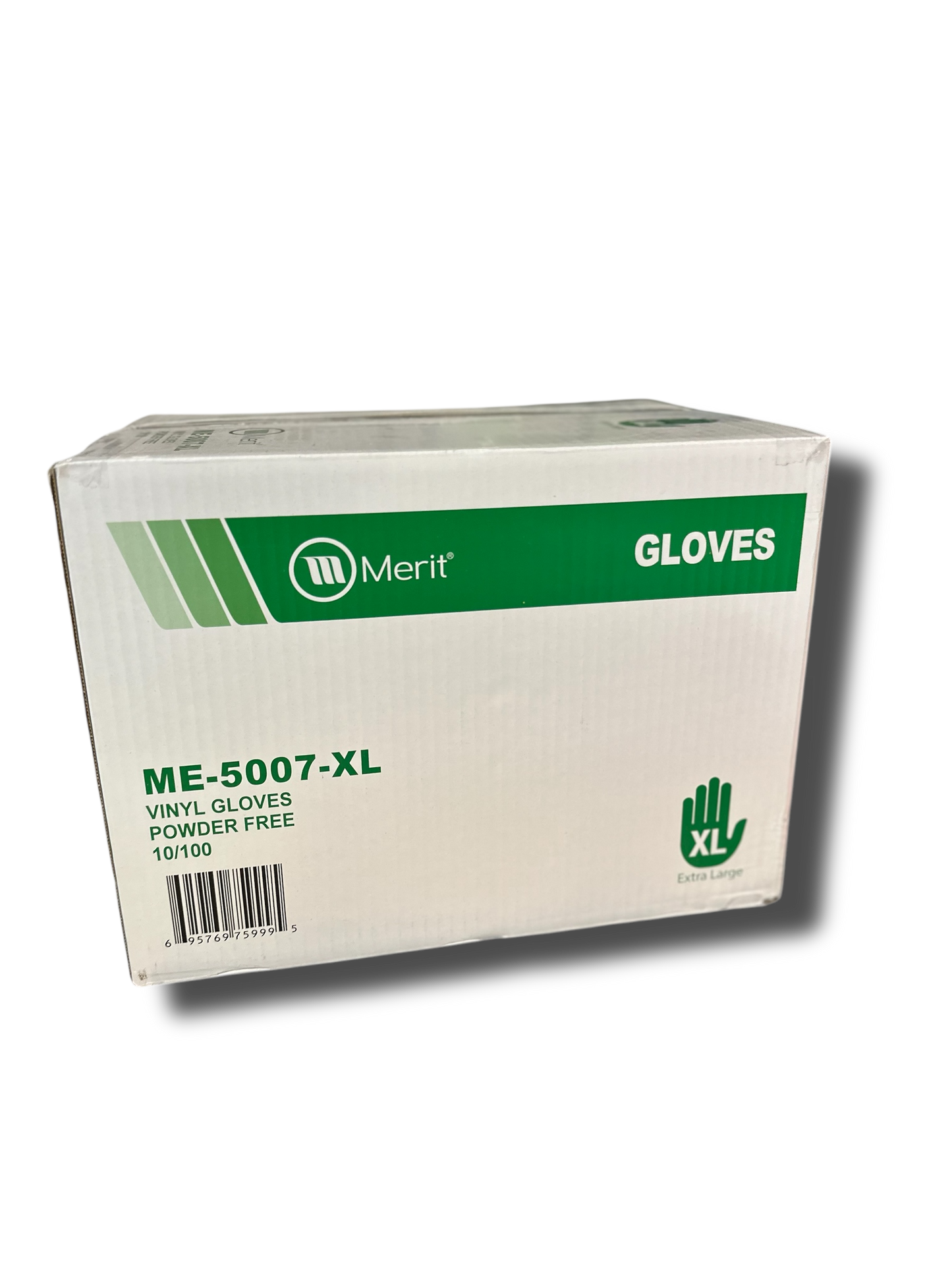 Merit 5007 Vinyl Glove Powder Free 3ML 10/100 1000/CS
